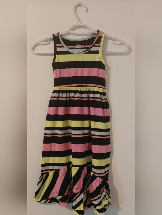 Circo Other - 4 For 20$ Circo Girls' Black Stripe Tank Dress with Pink and Lime Stripes